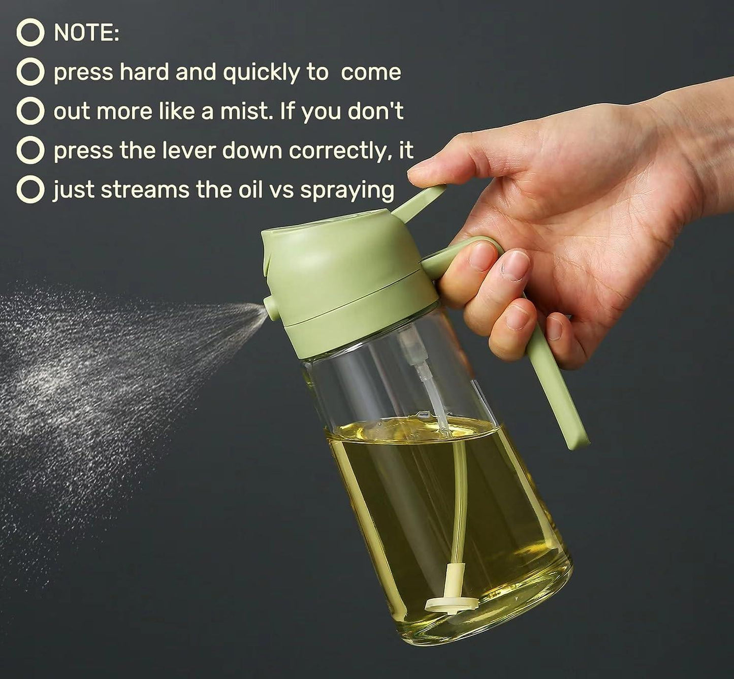 500ml Oil Sprayer Dispenser for Healthier Cooking